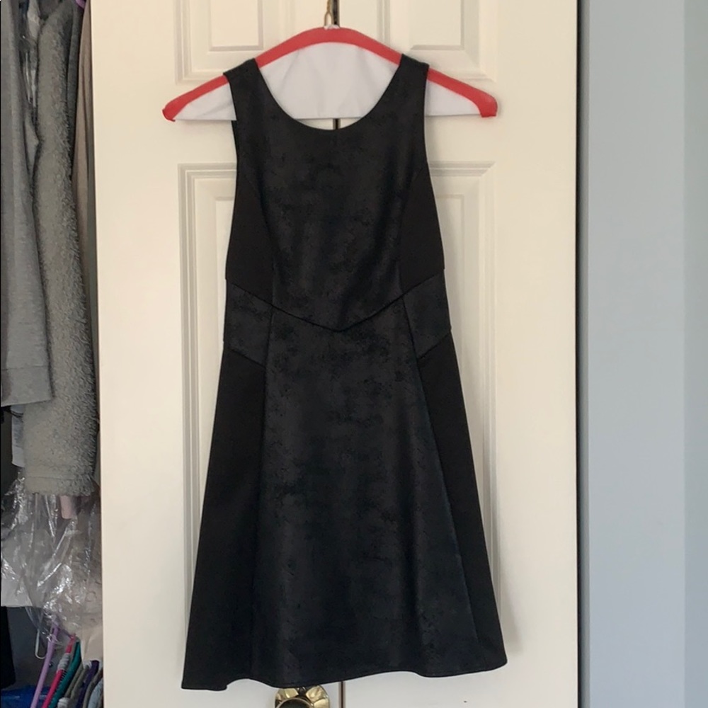 black, leather dress
